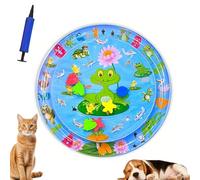 Cat Play and Cool Water Mat, Water Mat, Cat Scratch-Resistant, Cat Water Mat, Dog Cat Game & Cool Water Mat, Easy to Inflate and Fill with Water (B-60 x 60, 60 x 60)