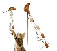 Cat Play Fish, Food Motif Fishing Rod with Bell, Interactive Plush Catcher & Training Aid for All Cat Breeds - Fun and Exercise Around the House