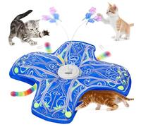 Cat Play Fishing Rod Interactive - Hidden Movable Play Fishing Rod for Cats, Activity, Exercise, Training Toys, Safe Material Daily Life, Fun Entertainment Fun Use, Cover Included