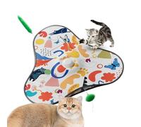 Cat Play Mat - Automatic Rolling Toy, Pet Accessory with Engaging Motion, Indoor-Outdoor Entertainment Gear with Durable Material, Stimulation & Exercise Tool for Mental Training Hunting Fun