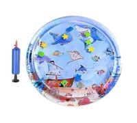 Cat Play Mats - 100 x 100 cm Cat Water Mat | Water Mat for Cats | Colourful Animal Mats with Inflator | Inflatable Pet Supplies, Funny Interactive Pad for Courtyard, Backyard, Lawn