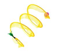 Cat Play Tube Foldable Interactive Portable Tunnel Fun | Spiral Spring Kitten Play Tunnel for Movement Hunting Boredom Kitten Puppy Rabbit Ferret Indoor Outdoor