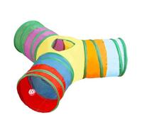 Cat Play Tunnel | Interactive Indoor Cat Toy with 3 Paths, Tunnel for Kitten Exercise, Enrichment and Exercise for Dog Puppies and Bunnies in the House Jars