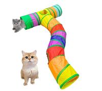 Cat Play Tunnel - Interactive Peek Hole Tube, Colorful Indoor Kitten House, Pet Agility System, Durable Spring Wire Frame, Portable Rabbit Exercise Track, Lightweight Toy | For Kitt