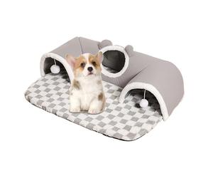 Cat Play Tunnel - Kitten Sleep Tunnel Bed for Indoor Cats, Interactive Toy with Soft Lying , All-Year Comfort Design, Activity Fun Solution for Living Room, Bedroom