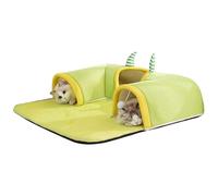 Cat Play Tunnel Large Cellar Bed with Tunnel for Cats | Interactive Anti-Boredom Toy for Kitten Dog Nest Summer and Winter Enrichment Indoor