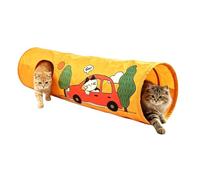 Cat Play Tunnel Pop Design Foldable Sound Paper Interactive Game | Cat Toy Tunnel for Puppy Bunny Ferret Kitten Rabbit Pet Small Animal Outdoor Exercise