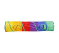 Cat Play Tunnel - Rainbow colapsible Tube Cat Tunnel Playhouse | Cat Play Tunnel Colorful, Interactive Crinkle Toy, Portable Pet Enrichment Activity for Encourages Exercise Hide And-Seek Games