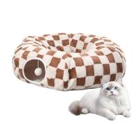 Cat Play Tunnel,Removable Cushion Pet Supplies - Round Cat Bed Winter Pet Nest - for Kitten Puppy Small Dog Bunny Enrichment Indoor Bedroom Living Room Home Decor Winter