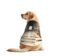 Cat Playing Chess Dog Shirt Vest Dog Clothes- Breathable Cooling for Big Dogs, Sun Protection Comfort Wear for Golden Retriever, Husky, Alaska Outdoor Activities 3X-Large