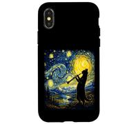 Cat Playing Clarinet Music Funny Musician Lover Clarinetist Case for iPhone X/XS