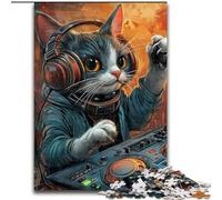 Cat Playing DJ 1000 Piece Jigsaw Puzzles for Teenagers, Family Entertainment Toys Is Ideal As A Gift for The Whole Family (size 50x75cm)