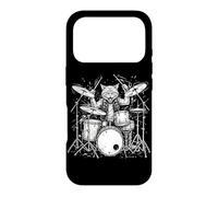 Cat Playing Drums Drumming Drummer Rock And Roll Drumsticks Case for iPhone 17 Pro