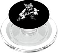 Cat Playing Guitar and Wearing Sunglasses Design PopSockets PopGrip for MagSafe