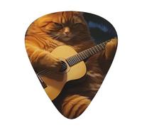 Cat Playing Guitar Guitar Picks 12 Pcs, Acoustic Essential Thick And Thin Plectrums Students 0.46 0.96 0.71 M