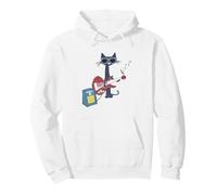 Cat Playing Guitar Pullover Hoodie