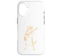 Cat Playing Guitar Rock Star Rock and Roll Men Women Kids Case for iPhone 16