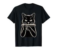 Cat Playing Harmonica Blues Music T-Shirt