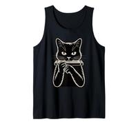 Cat Playing Harmonica Blues Music Tank Top
