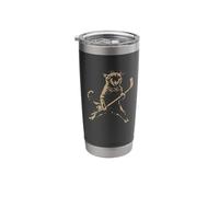 Cat Playing ice Hockey Stainless Steel Insulated Tumbler