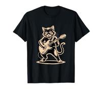 Cat Playing Loud Electric Guitar T-Shirt