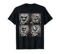 Cat Playing Saxophone Rock Vintage Funny Cat Photobooth T-Shirt