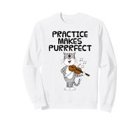 Cat Playing Violin, Practice Makes Purrrfect, Violinist Sweatshirt