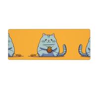 Cat Playing with Ball of String Picture Extra Large Mouse Pad 12x31.5in for Office, Gaming, and Learning - Durable, Comfortable, and Environmentally Friendly