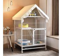 Cat Playpen, 2 Tier Indoor Cat Cage with Metal Construction, Storage, Universal Wheels, and Pull-out Tray - Ideal for 1-2 Cats