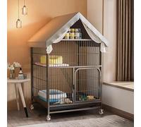 Cat Playpen, 2 Tier Indoor Cat Cage with Metal Construction, Storage, Universal Wheels, and Pull-out Tray - Ideal for 1-2 Cats