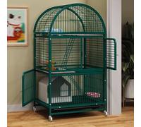 Cat Playpen, 3 Tier Cat Enclosure, Metal Wire Cage with Dome Design, Sliding Top Door, Lockable Door for Small Pets