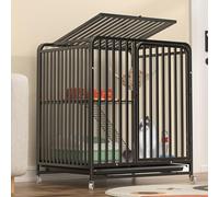 Cat Playpen, Cat Cage, Large Cat Enclosure, Sturdy Construction, Thickened Square Tube, Multiple Doors, with Universal Wheels