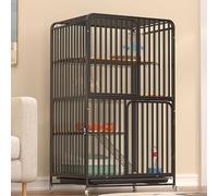 Cat Playpen, Cat Cage, Sturdy Enclosure with Multiple Doors and Universal Wheels, Thickened Square Tube Construction, Spacious Design
