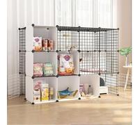 Cat playpen Cat Cages Cat Enclosures Indoor DIY Detachable Metal Wire Playpen Kennel Sturdy & Safe Easy to Clean Pet Cage Ideal for 1-4 Cat(147x75x110cm(B))