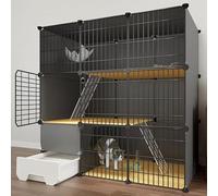 Cat playpen Cat Cages Indoor, Cat Crate, Cat Enclosures Indoor with Platforms, Diy Kennels Pet Playpen Crate Large(111 * 49 * 111CM)