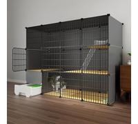 Cat playpen Cat Cages Indoor, Cat Crate, Cat Enclosures Indoor with Platforms, Diy Kennels Pet Playpen Crate Large(147 * 49 * 111CM)