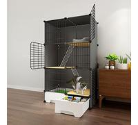 cat playpen Cat Cages Indoor Large Cat Kennel Cat Enclosure Cat Hammock Pet Playpen Small Animals Cage(75x49x127cm)