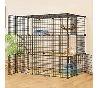 Cat Playpen - Ferret Cage Indoor Diy Cat Playpen Detachable Cat Crate Ideal for 1-4 Cats