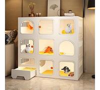 Cat Playpen, Indoor Cat Cage Enclosure - Detachable and DIY Design for Large Exercise Area, Ideal for Indoor and Outdoor Use, Pet Home Condo