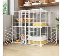 Cat playpen Indoor Cat Enclosure Cat Kennel Large 1/2/3 Tier Cat Kennels, Indoor DIY for Small Animal,(75x39x73cm)