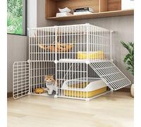 Cat playpen Indoor Cat Enclosure Cat Kennel Large 1/2/3 Tier Cat Kennels, Indoor DIY for Small Animal,(75x49x73cm)