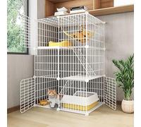 Cat playpen Indoor Cat Enclosure Cat Kennel Large 1/2/3 Tier Cat Kennels, Indoor DIY for Small Animal,(75x39x109cm)