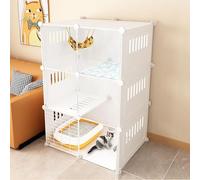 Cat playpen Indoor Cat Fence DIY Detachable Small Animal Cage Cat Enclosures Large Exercise Place Ideal for 1-3 Cats, Rabbit and Small Animal(70x45x105cm)