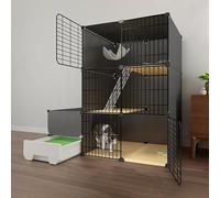 Cat playpen Large Diy Cat Enclosure 1/2/3 Tier Small Animals Fence -jumping Kitten Crate Indoor Use Pet Cages for Cats, Chinchilla(111x49x111(1))