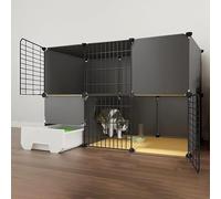 Cat playpen Large Diy Cat Enclosure 1/2/3 Tier Small Animals Fence -jumping Kitten Crate Indoor Use Pet Cages for Cats, Chinchilla(111x49x75(2))