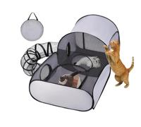 Cat Playpen,Portable Cat Tent Enclosure With Play Tunnel, Indoor Outdoor Pet Playpen, Spacious Activity Fence For Kitten Puppy Small Pets, For Camping And Daily Travel
