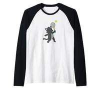 Cat Plays Tennis Raglan Baseball Tee