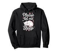 Cat Please Let Me Sleep Kitten Cute Cats Pullover Hoodie