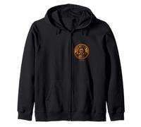 Cat plus Japanese Fighter Pilot Same Kamikatze Zip Hoodie