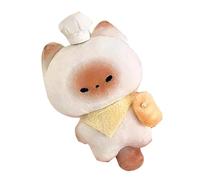 Cat Plush - 12cm/4.72 Inches Chef Steamed Bun Cats Plush | Stuffed Cat Toy | Cats Doll | Adorable Huggable Kitty Рlushie, Soft Plusħies And PU Material | Cute Keychain